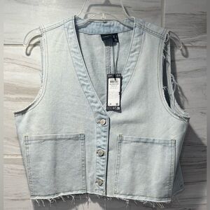 Women’s Vero Moda Blossom Denim Vest NWT Size Large